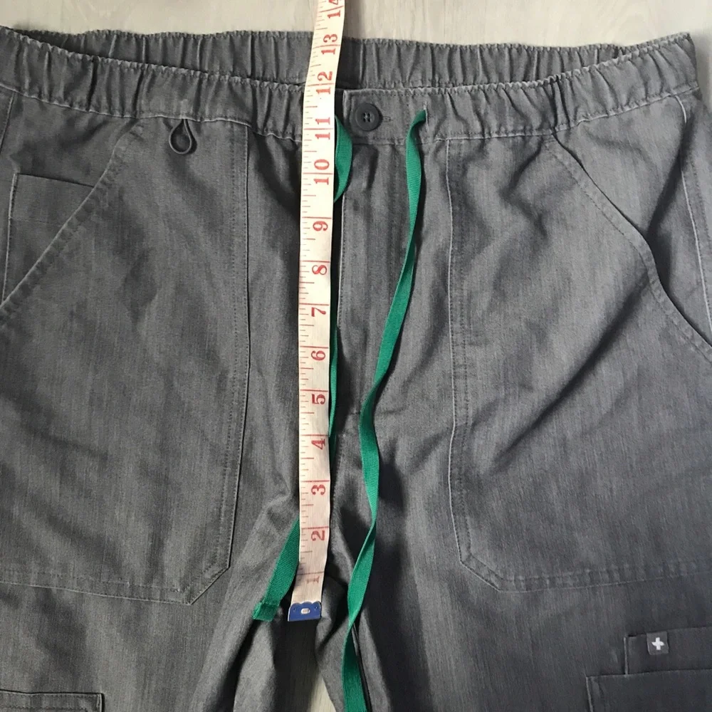 FIGS AXIM GRAY CARGO POCKET STRAIGHT LEG PANTS MENS MEDIUM